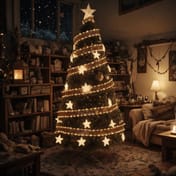 Toyland Pine Fibre Optic Christmas Tree with Ribbons