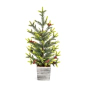 Potted 2ft Desk Top Christmas Tree with Berries