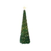 Starry Night Green Pre Lit Pop Up Christmas Tree 6ft