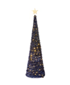 Starry Night Blue Pre Lit Pop Up Christmas Tree 6ft