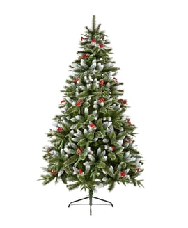 Times Square Spruce Christmas Tree with Berries and Cones 8ft
