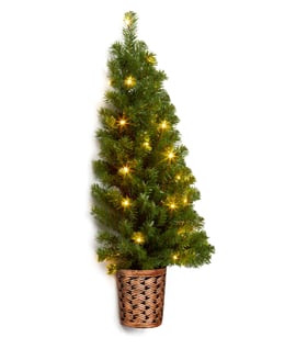 Wall Mounted Pre Lit Christmas Tree 3ft