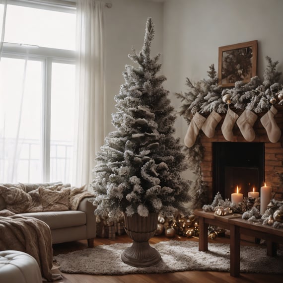 Windermere Snowy Spruce Christmas Tree 5ft