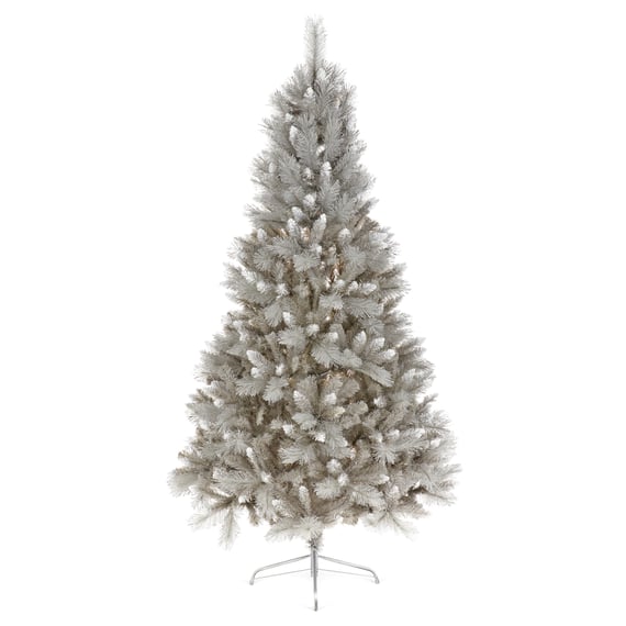 SIlver Frosted Apen Fir Christmas Tree