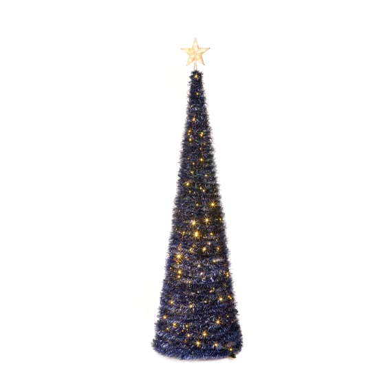 Starry Night Blue Pre Lit Pop Up Christmas Tree 6ft