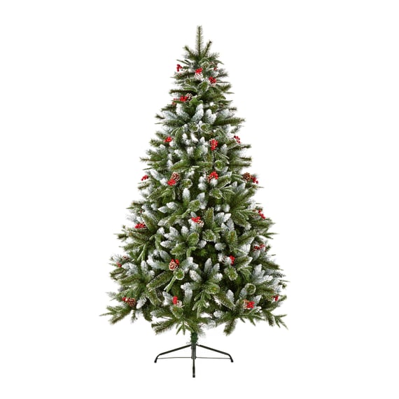 Times Square Spruce Christmas Tree with Berries and Cones 8ft
