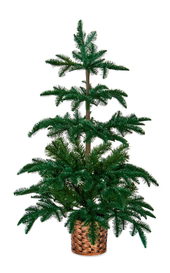 Natural Potted Artificial Christmas Tree 3ft