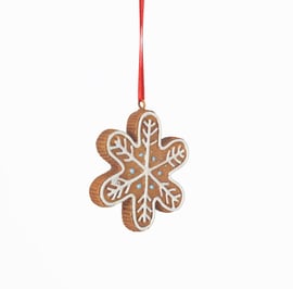 8.5cm Gingerbread Star Bauble Set of 5