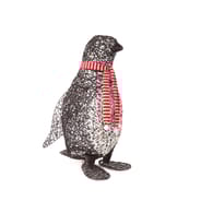 Large Festive Penguin in Rattan Motif