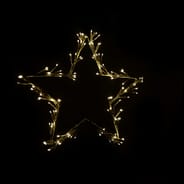 60cm Champagne Gold Star LED Motif