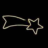 68cm Neon Shooting Star Warm White