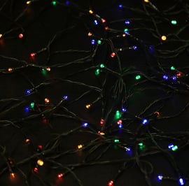 120 LED Multi Function Battery String Lights Multi Coloured 