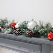 Frosted Valley Pre Lit Christmas Garland 60inch