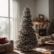 Aspen Snowy Fir Christmas Tree 7ft